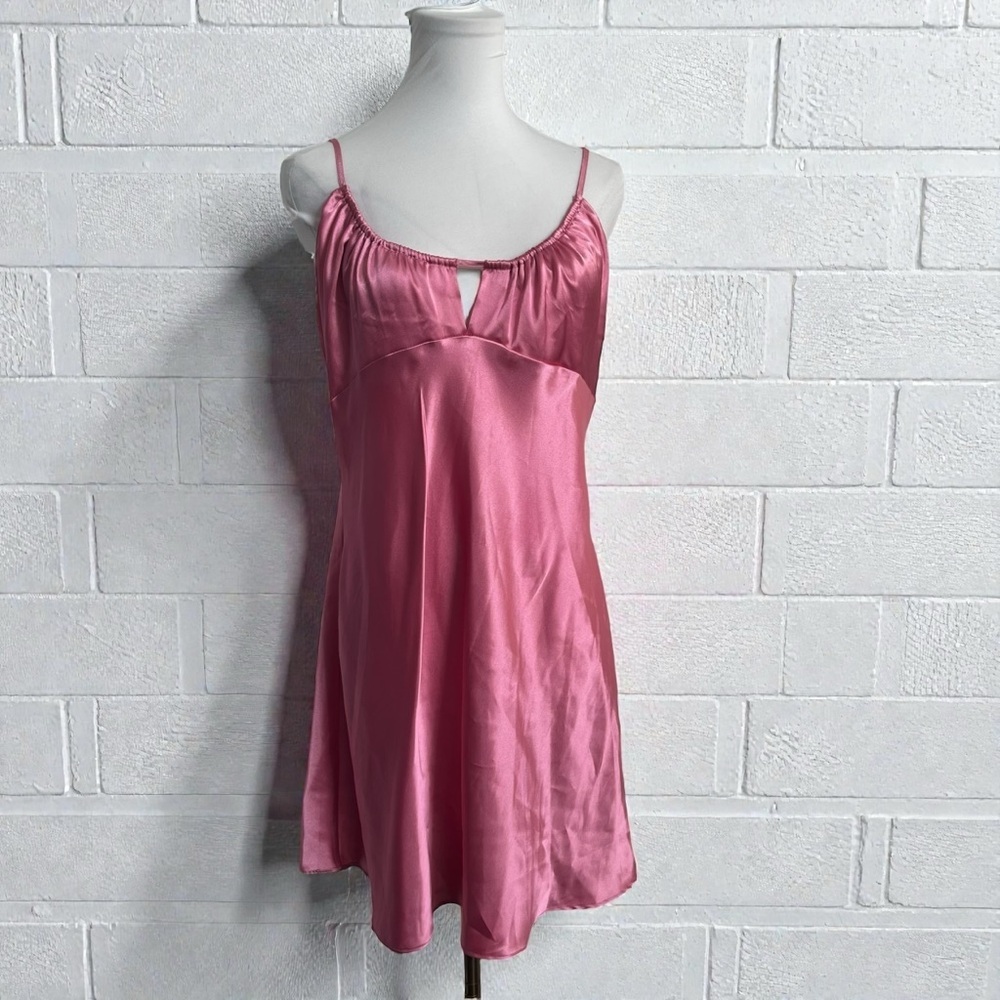 NWT Vintage La Senza Pink Satin Slip Dress Romantic Lingerie Y2K XL